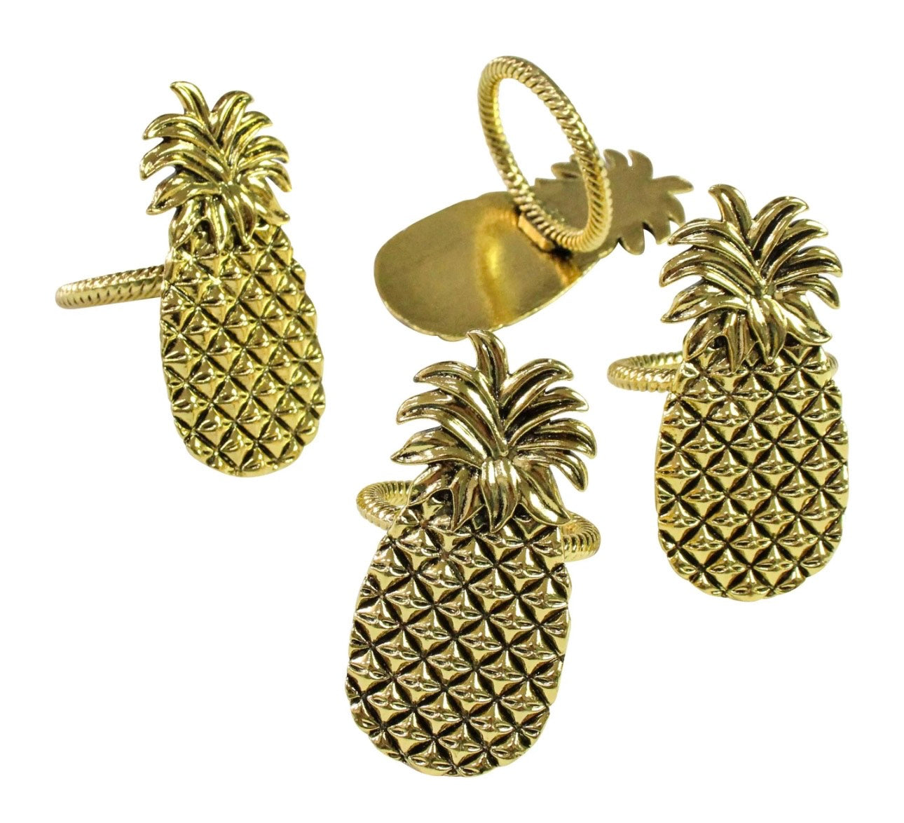 Napkin Rings Pineapple S/4