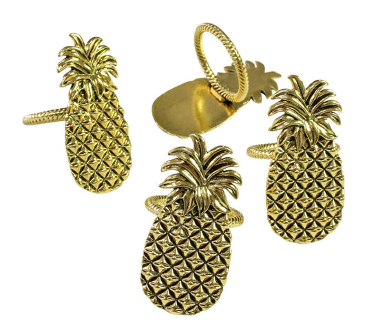 Napkin Rings Pineapple S/4
